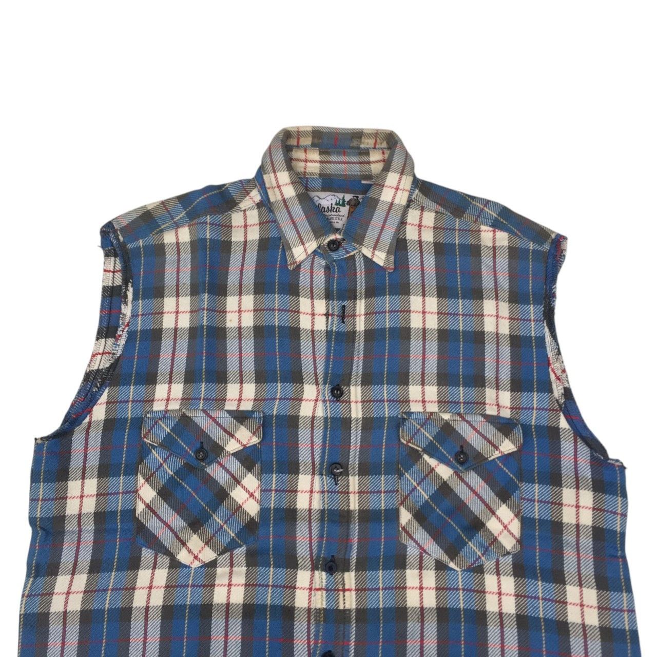 Levi's × Levi's Vintage Clothing × Vintage Vintage 90s Levi's Alaska Sleeveless Plaid Outdoor Shirts Size US L / EU 52-54 / 3 - 2 Thumbnail