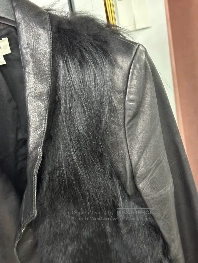 Helmut Lang HELMUT LANG Black fur and wool blend jacket Size M / US 6-8 / IT 42-44 - 2 Thumbnail