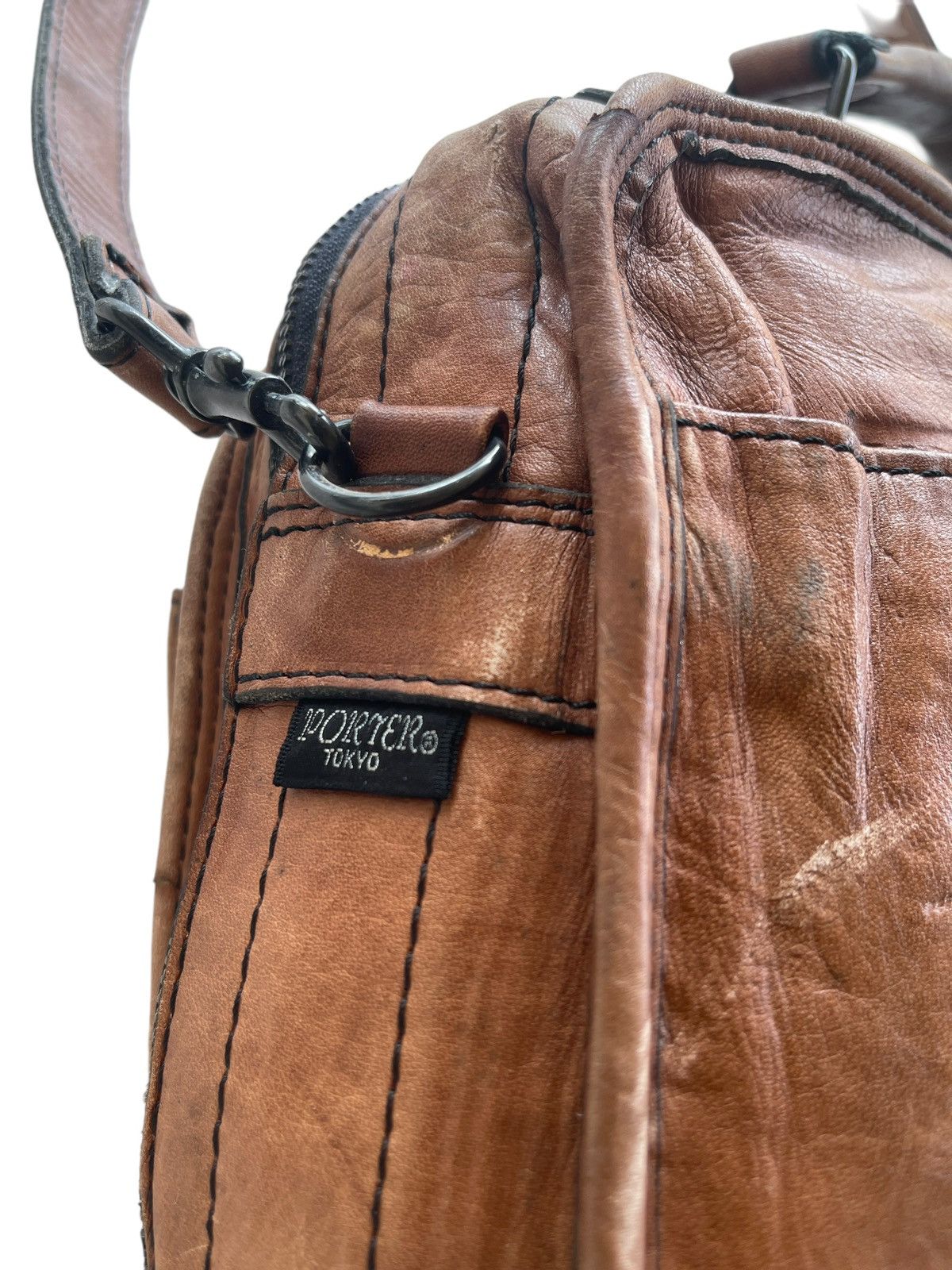 Porter Vintage Porter Yoshida Japan Leather Messenger Bag Size ONE SIZE - 12 Thumbnail