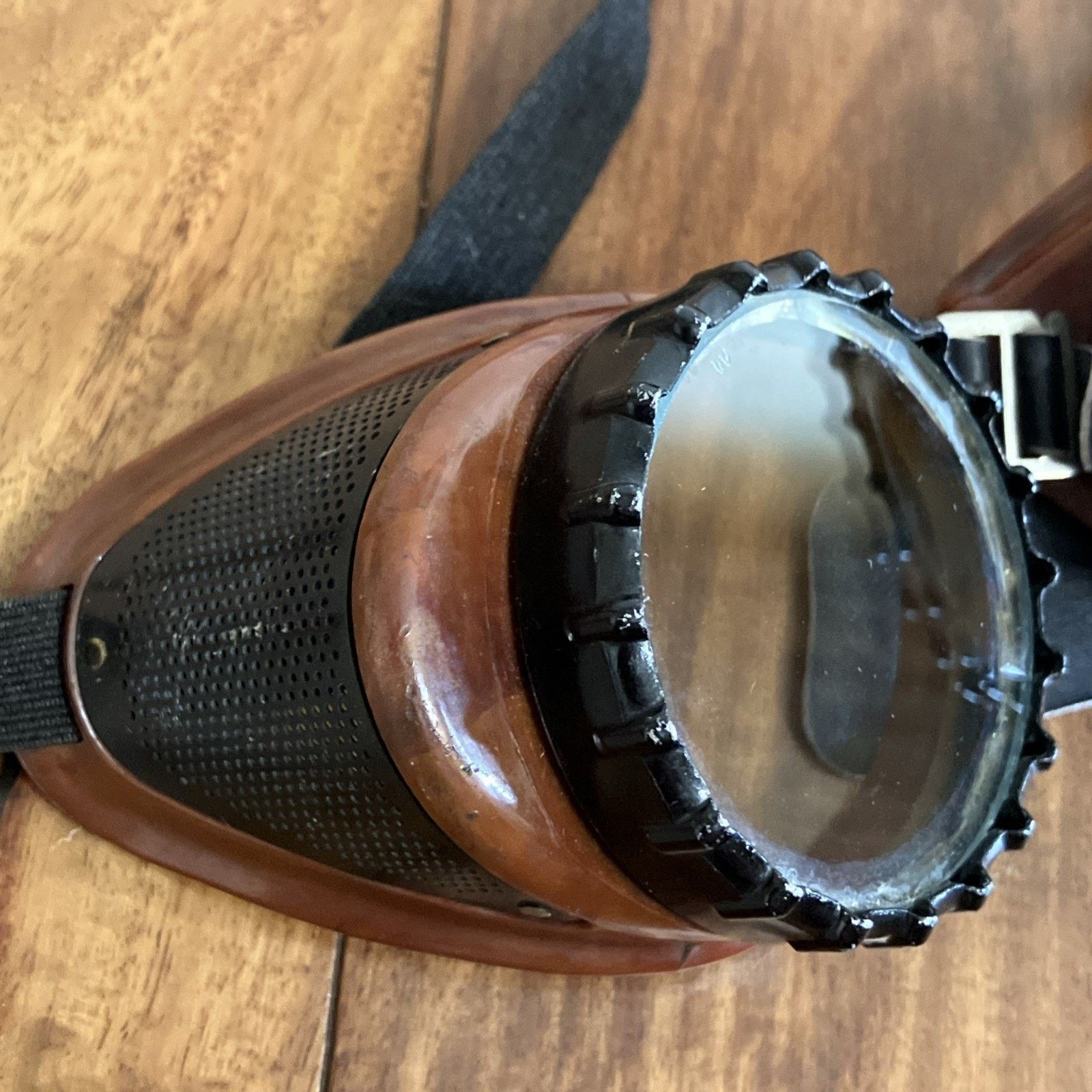 American Optical Vintage 1950s Steam Punk Motorcycle Aviator Goggles Bakelite Size ONE SIZE - 9 Thumbnail