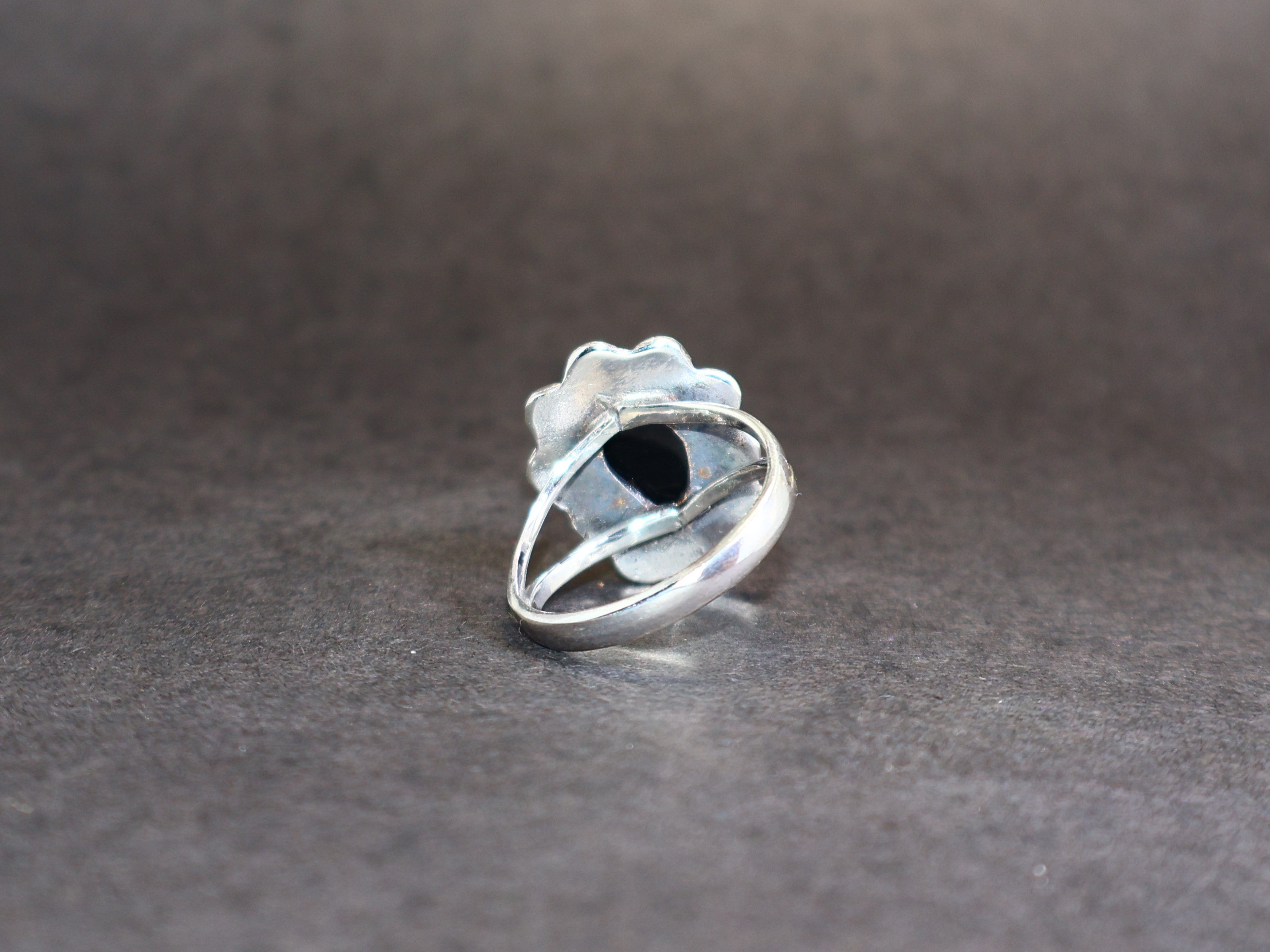 Handmade Natural Black Onyx Ring, 925 Sterling Silver Handmade Ring, Size ONE SIZE - 6 Thumbnail