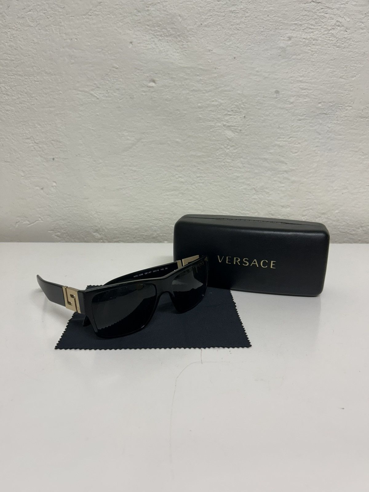 Versace Versace MOD. 4296 Sunglasses Black/Gold | Grailed