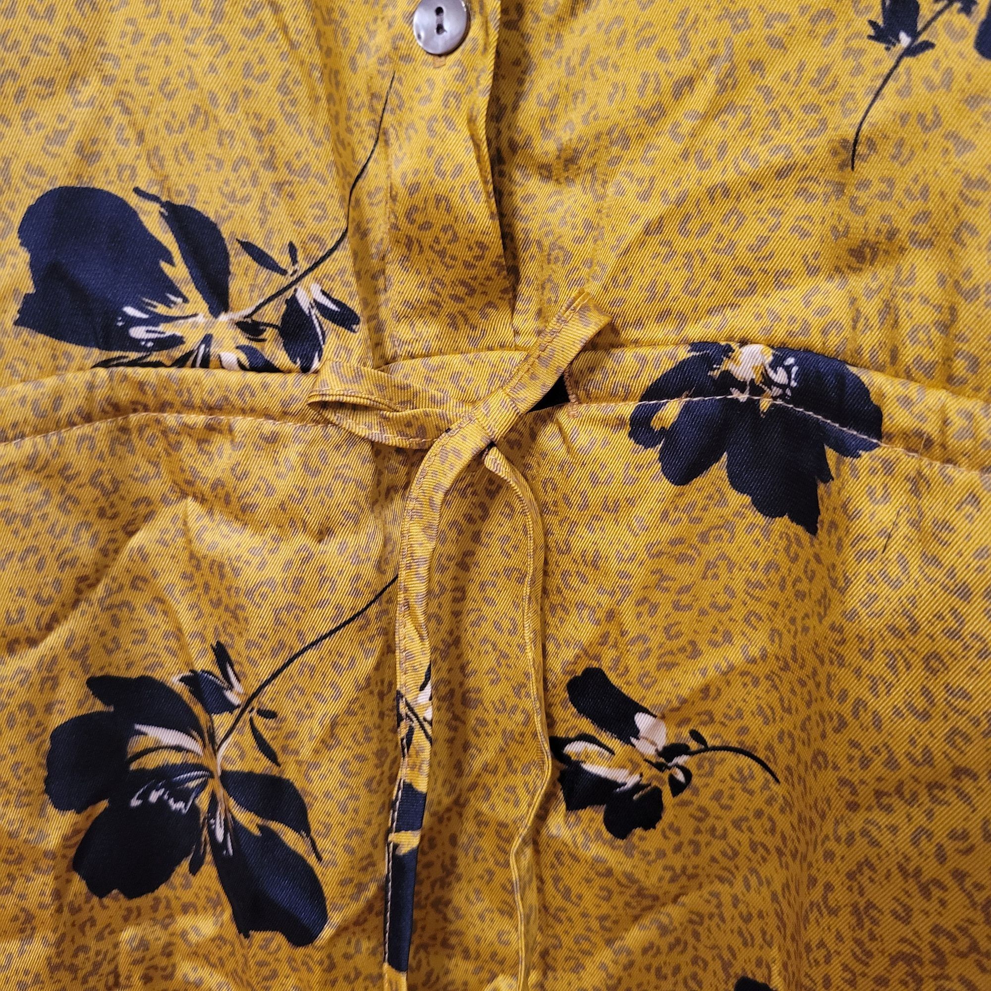 Rebecca Minkoff Rebecca Minkoff Yellow Floral Ruffle Hem XL HELEN Shirtdress Size XL / US 12-14 / IT 48-50 - 4 Thumbnail