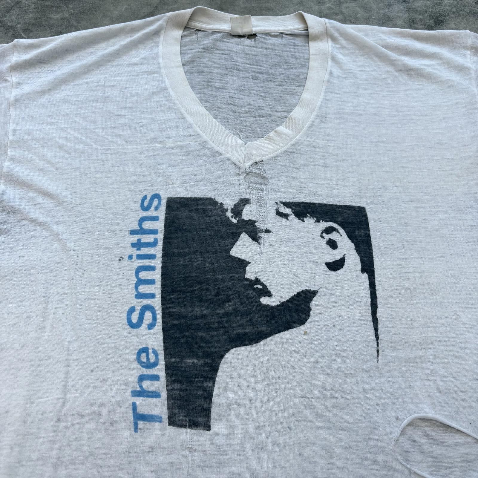Band Tees × The Smiths × Vintage Vintage Rare 80s The Smiths Distressed Morrissey Band Shirt Size US XL / EU 56 / 4 - 2 Thumbnail