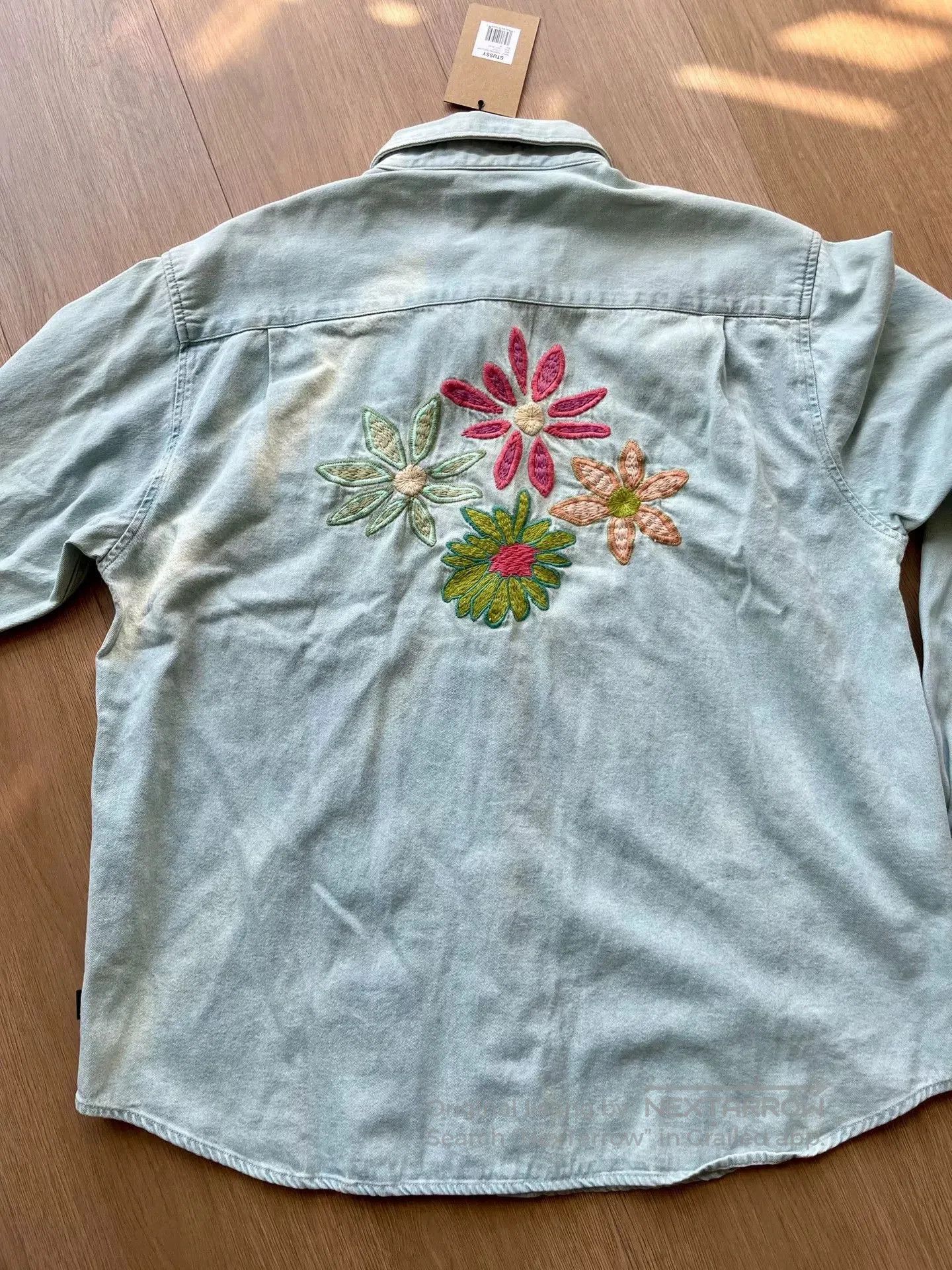 Stussy Stussy Embroidered Flower Denim Shirt. Size US M / EU 48-50 / 2 - 1 Thumbnail