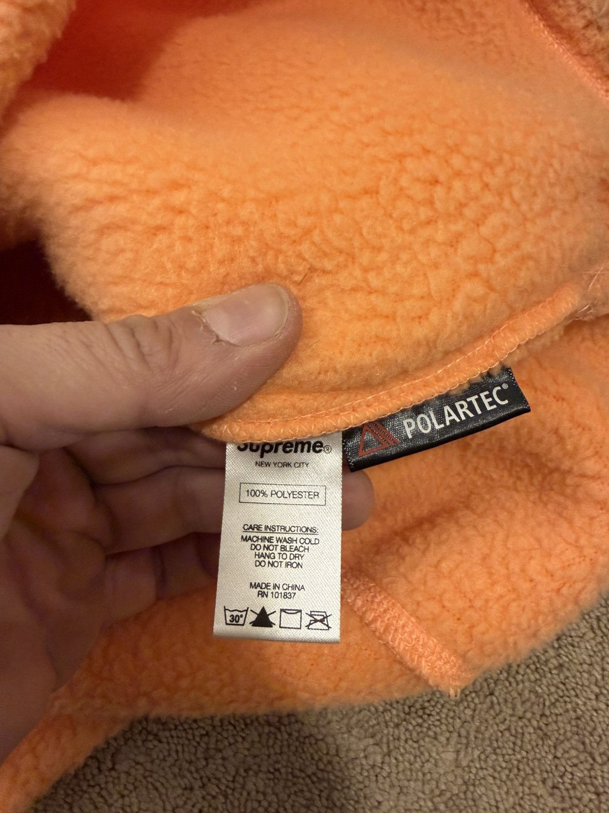 Supreme Supreme peach polartec fleece pullover half zip fw17 large Size US L / EU 52-54 / 3 - 3 Thumbnail