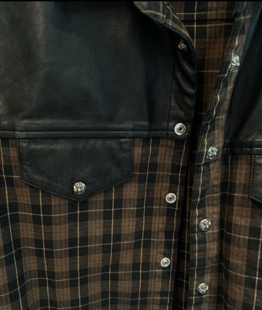 Chrome Hearts Wisdom Kaye Leather Cross Patch Flannel