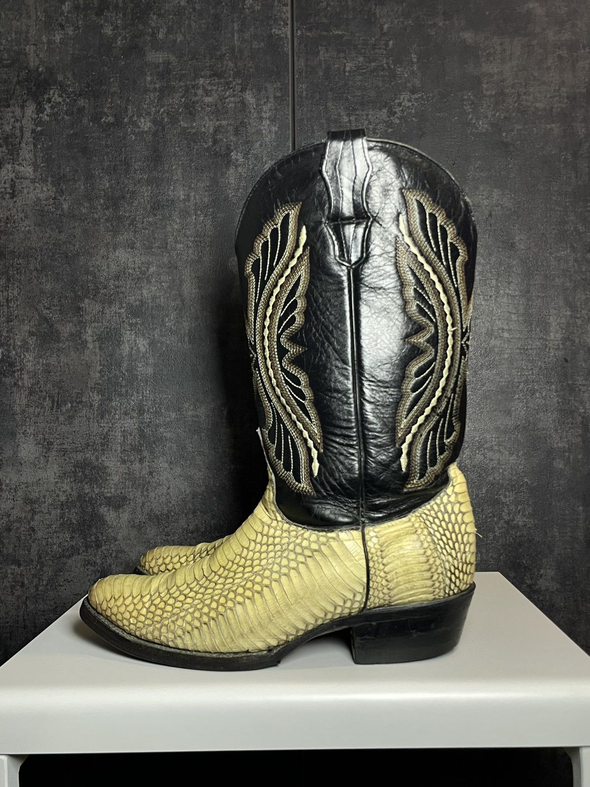 Vintage Vintage Leather Snake Cowboy Boots Avant Garde Japanese Size US 9.5 / EU 42-43 - 4 Thumbnail