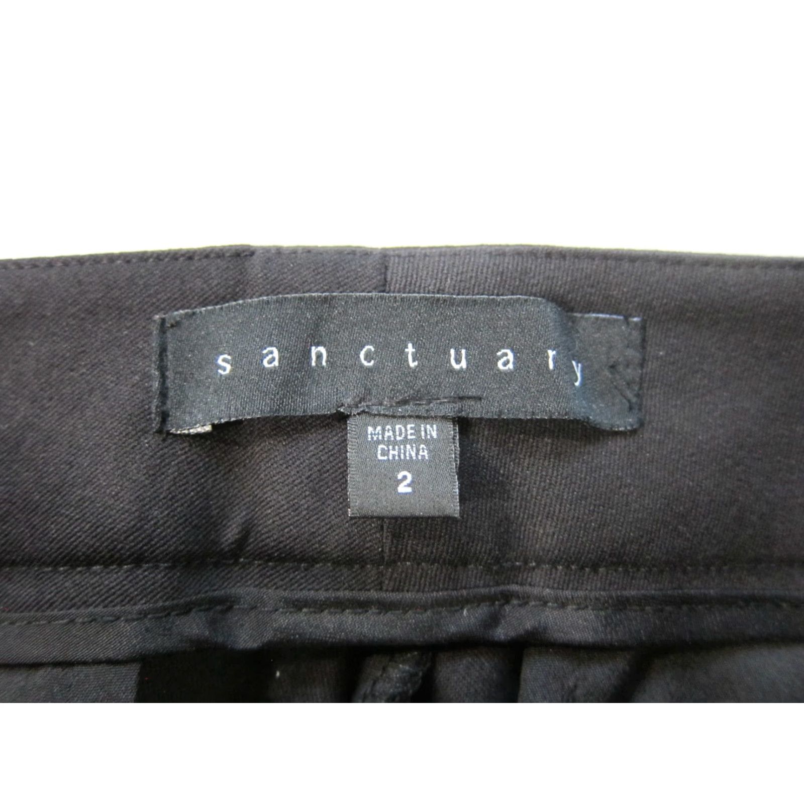 Sanctuary Sanctuary Black Stretch Slim Flat Front Office Dress Cocktail Work Pant Women 2 Size 26" / US 2 / IT 38 - 3 Thumbnail