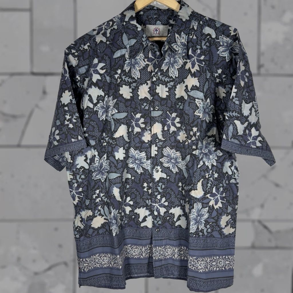 The Territory Ahead VINTAGE Territory Ahead Shirt Men XL Blue Hawaiian 100% Cotton Button-Up Short Sleeve Size US XL / EU 56 / 4 - 1 Thumbnail
