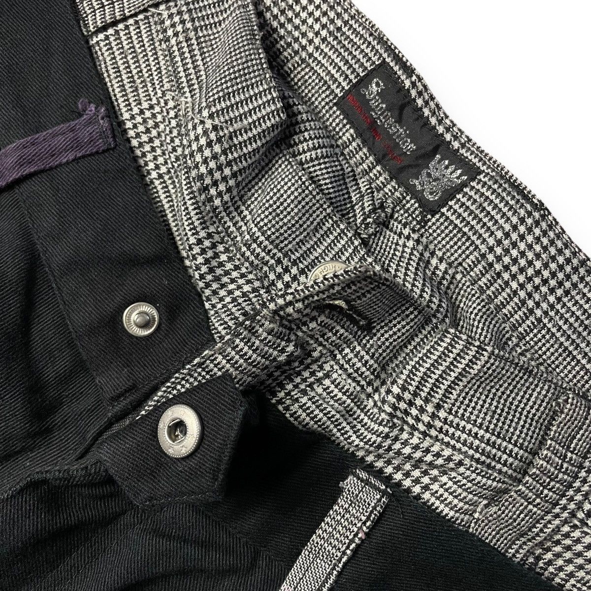 If Six Was Nine 🇯🇵 SUGGESTION MULTICOLOR DOUBLE WAIST SPIRAL CUT PANTS Size US 31 - 12 Thumbnail