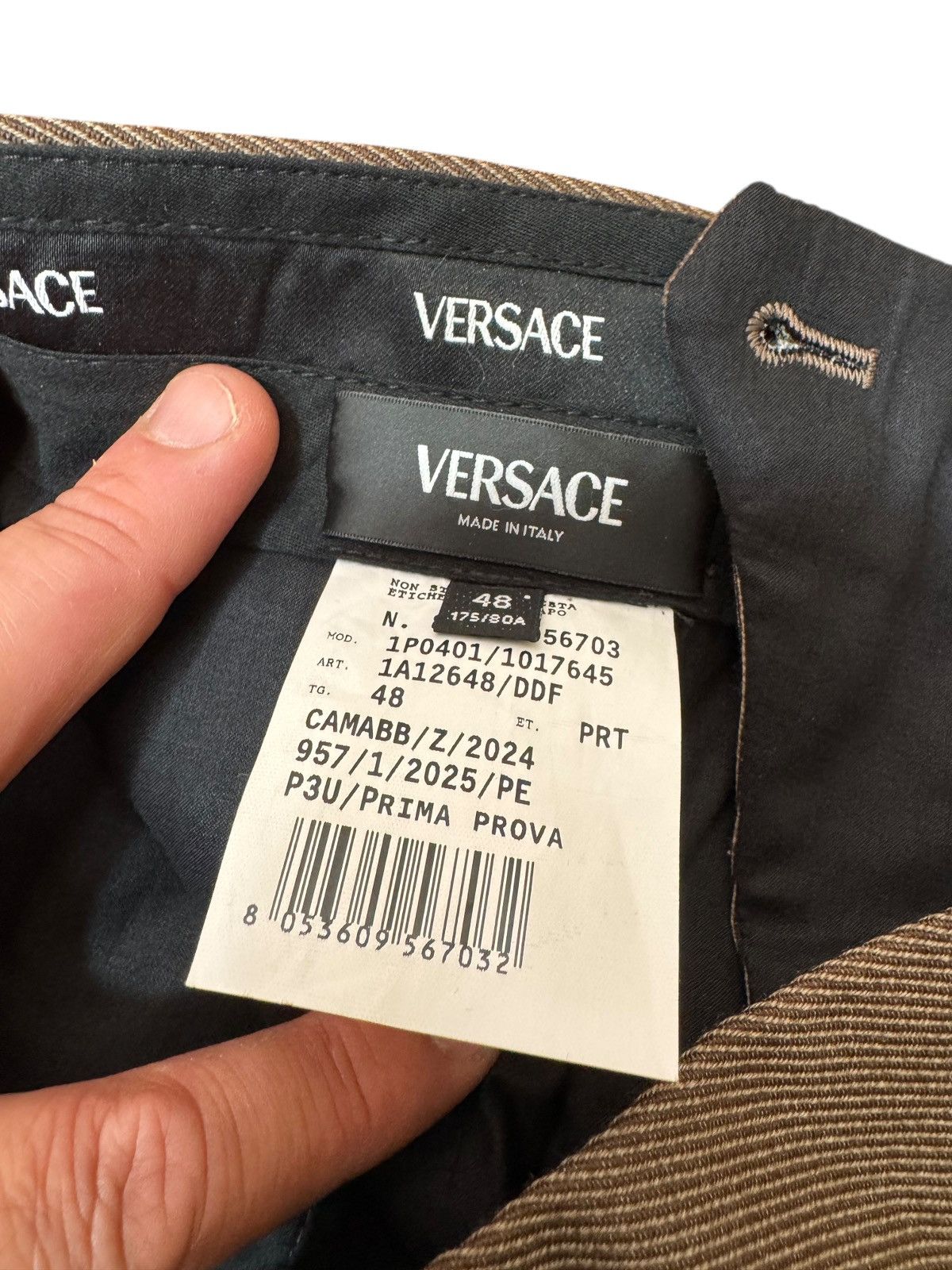 Versace Versace Brown Wool Pants Medusa Zipper Size US 32 / EU 48 - 7 Thumbnail