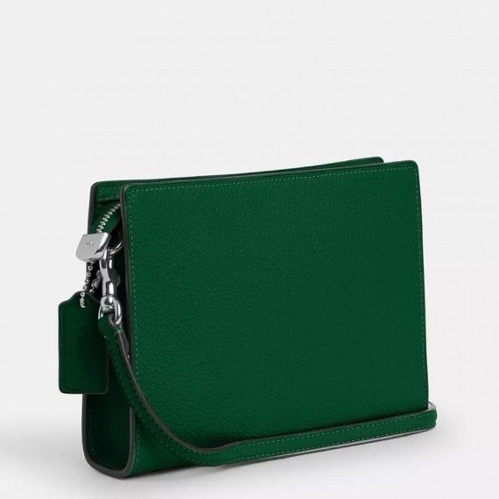 Coach NWT Coach Slim Crossbody Bag Leather CAT21 Silver/Shamrock Size ONE SIZE - 7 Thumbnail