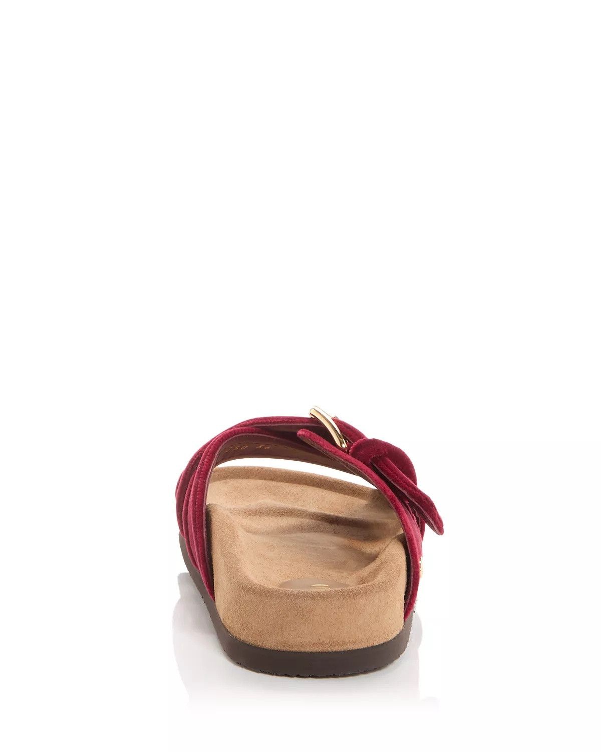 Valentino oc11z0825 Buckled Velvet Slides in Maroon Size US 8 / IT 38 - 4 Thumbnail