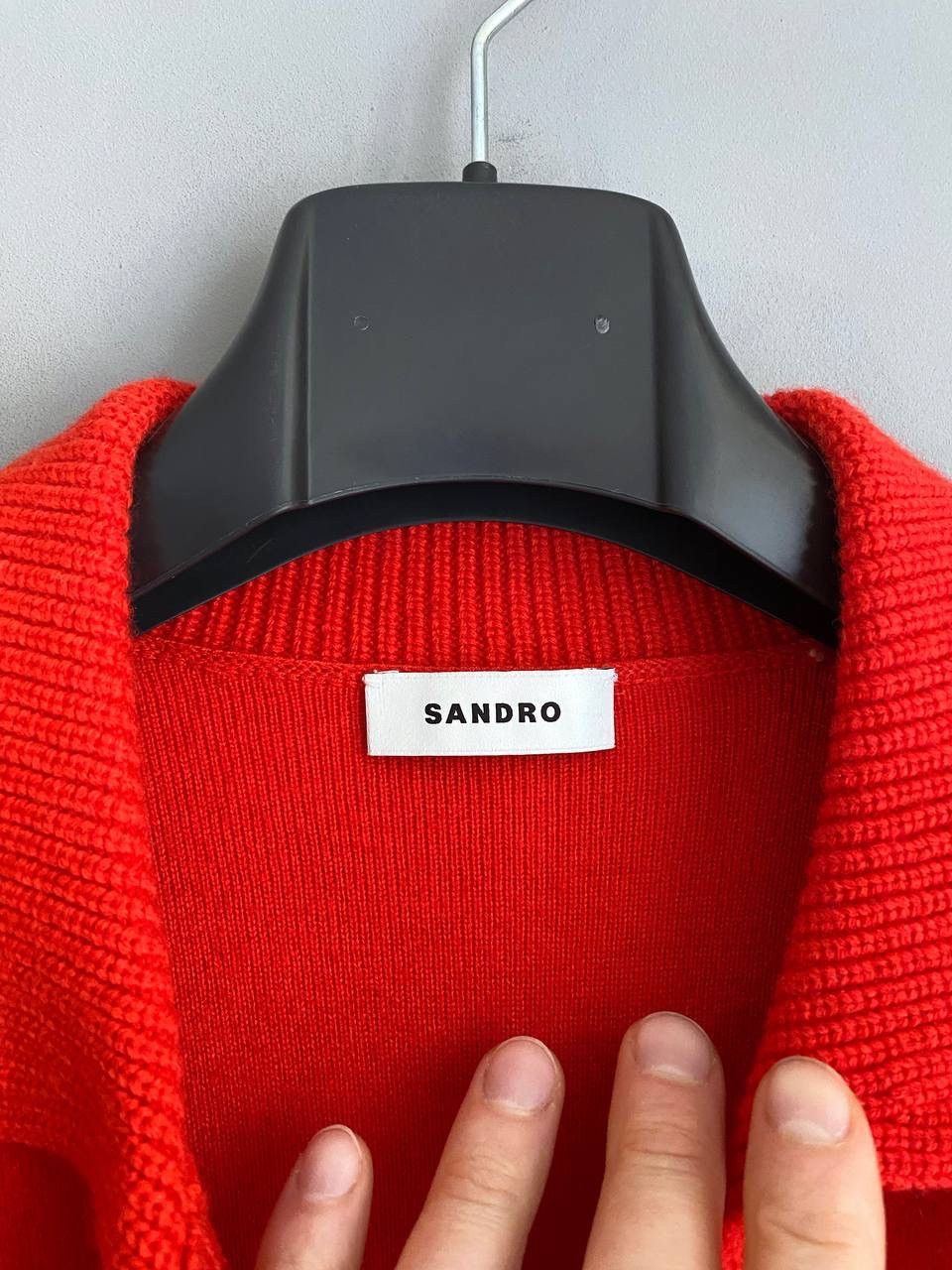 Sandro Sandro Women's Wool/Cashmere Red Knitted Mini Dress, 36/S Size S / US 4 / IT 40 - 9 Thumbnail