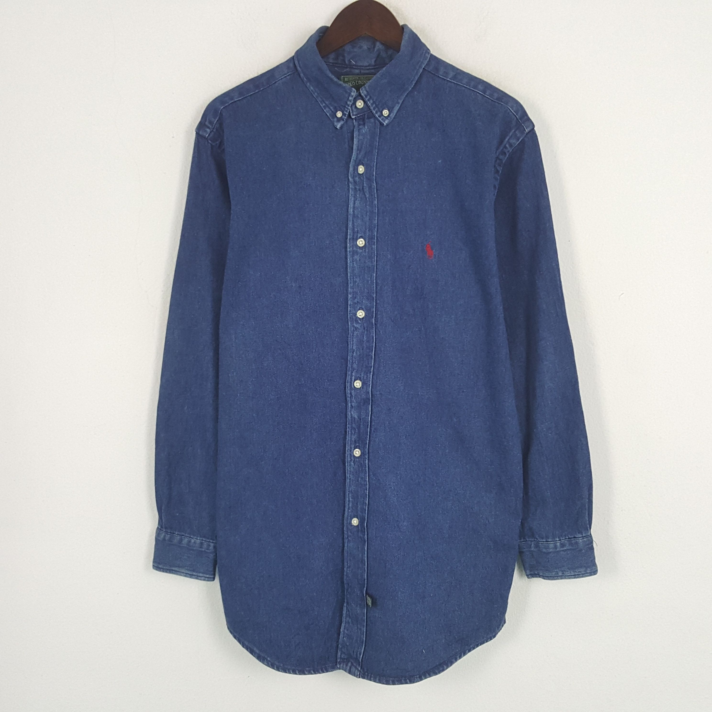 Polo Ralph Lauren × Vintage Vintage Polo Country Ralph Lauren Denim Button Up Shirt Size US M / EU 48-50 / 2 - 1 Thumbnail