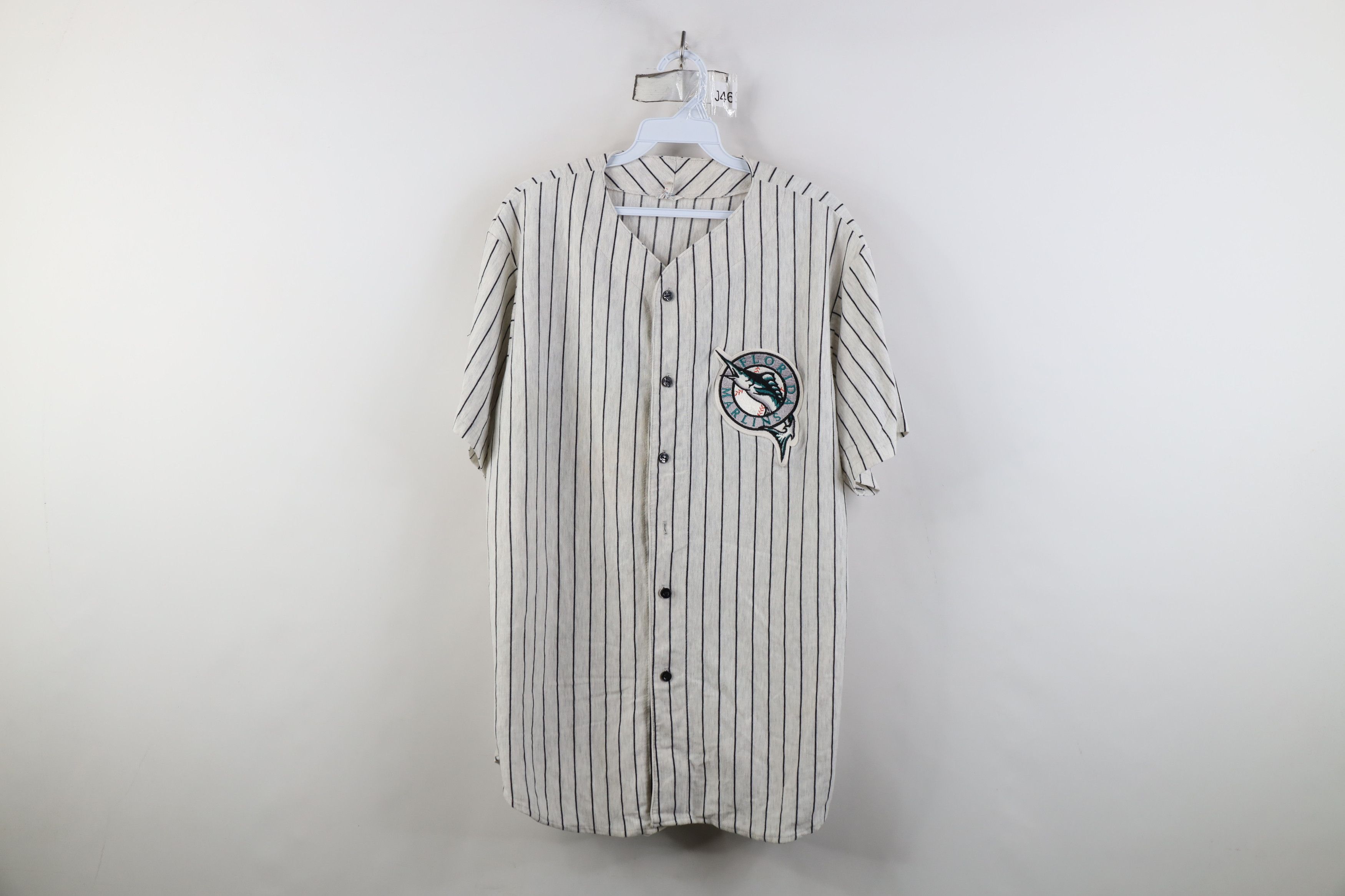 Vintage Vintage 90s Florida Marlins Baseball Jersey Gray USA Size US XL / EU 56 / 4 - 1 Thumbnail