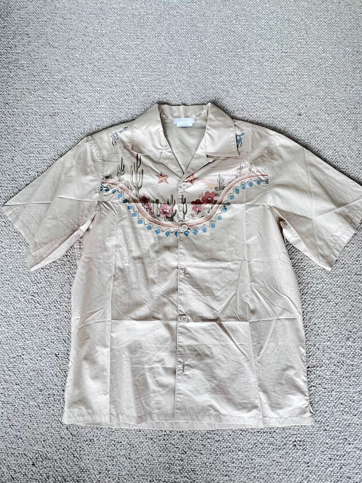 Prada prada western style cuban collar short sleeve shirt Size US L / EU 52-54 / 3 - 1 Thumbnail