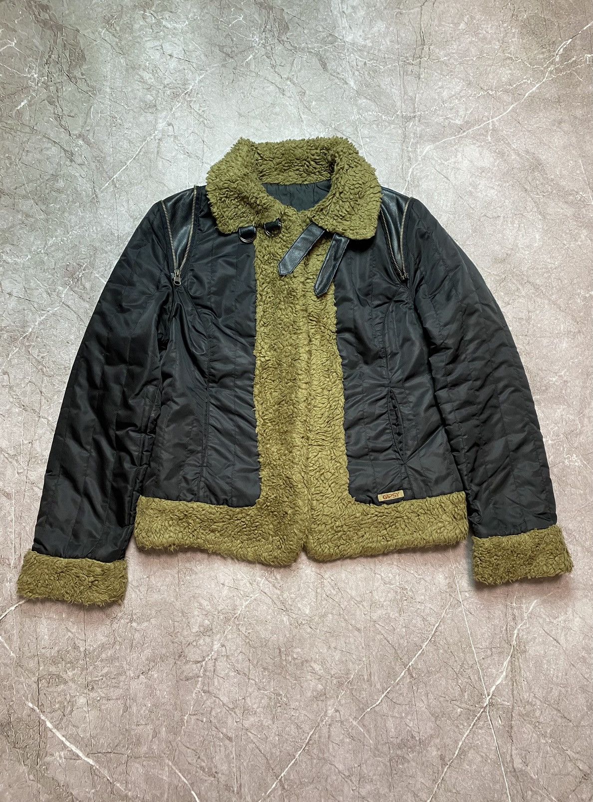 Vintage Vintage Avant-garde alternative faux-fur bomber jacket Size L / US 10 / IT 46 - 3 Thumbnail