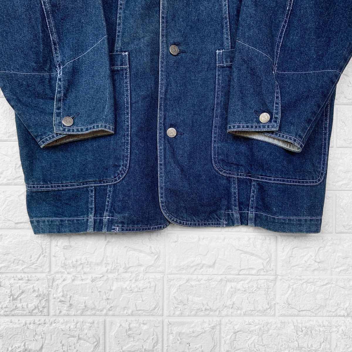 Japanese Brand FITTZ SATISFACTION JAPAN DENIM CHORE JACKET Size US XL / EU 56 / 4 - 9 Thumbnail