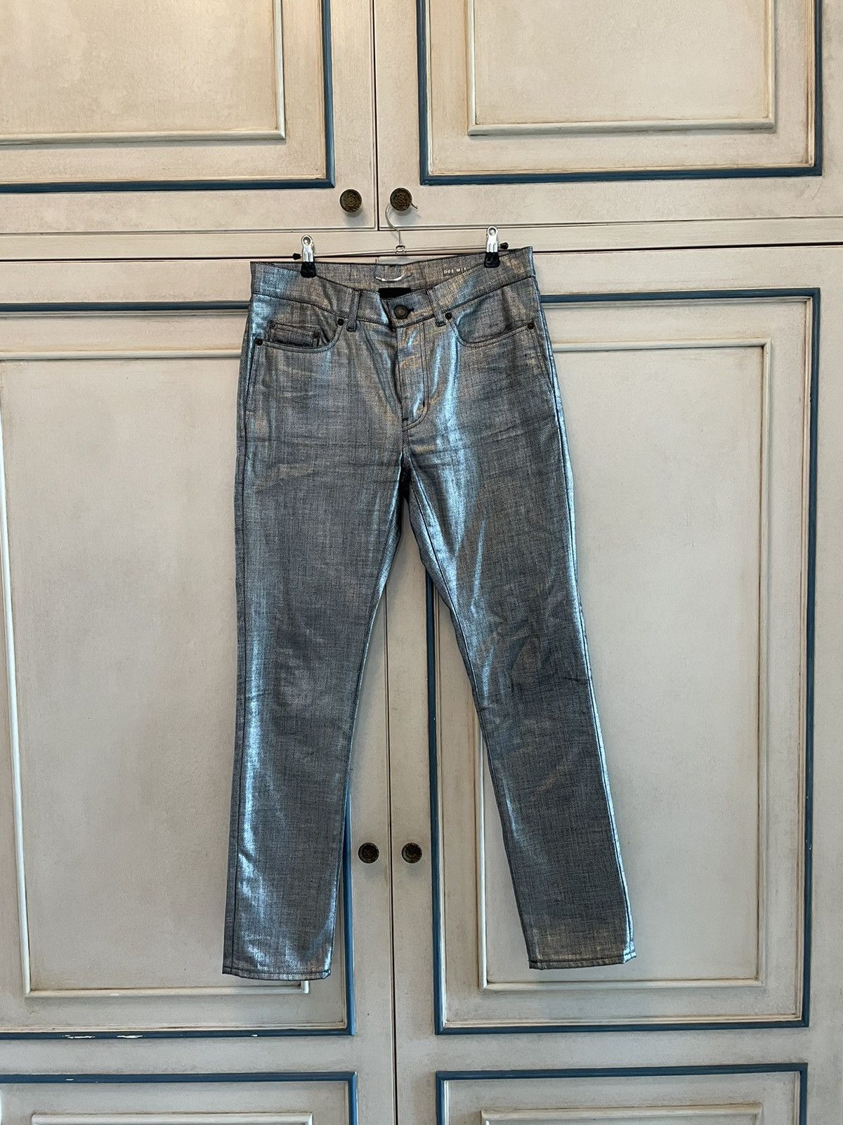 Saint Laurent Paris × Yves Saint Laurent skinny metallic jeans Saint Laurent Size US 30 / EU 46 - 1 Thumbnail
