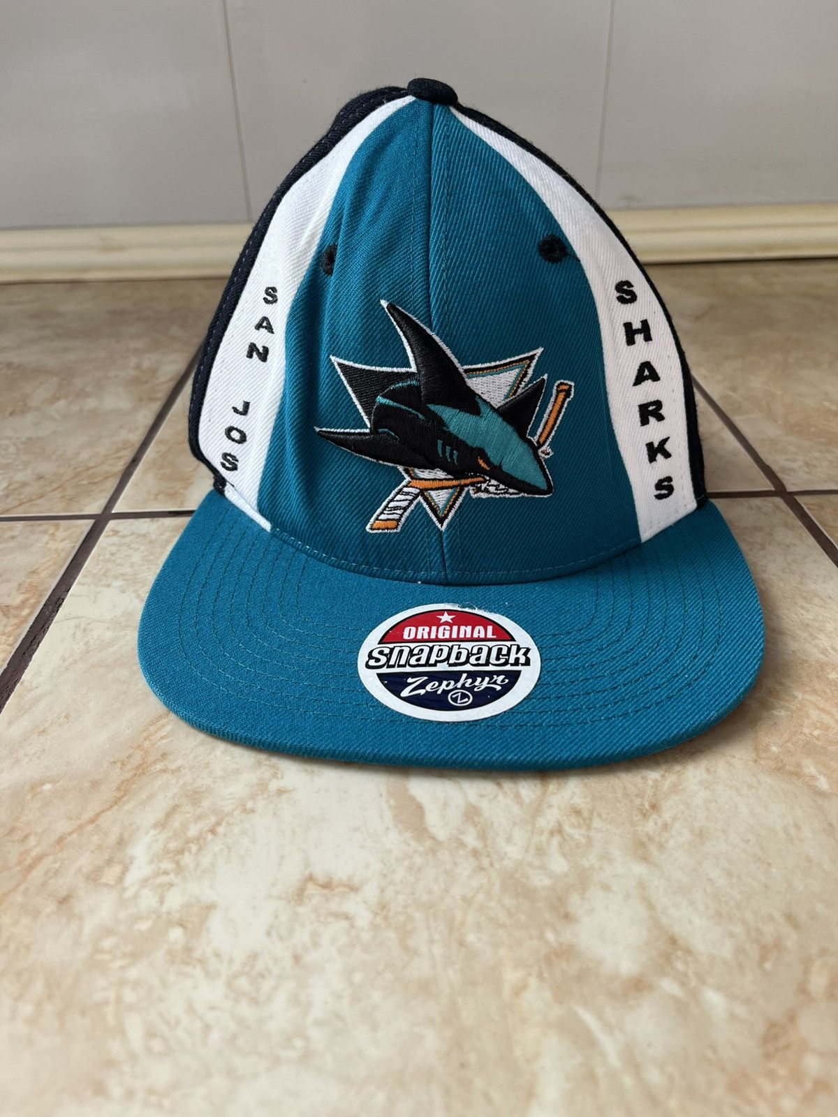 NHL Zephyr San Jose Sharks NFL cap Size ONE SIZE - 2 Thumbnail