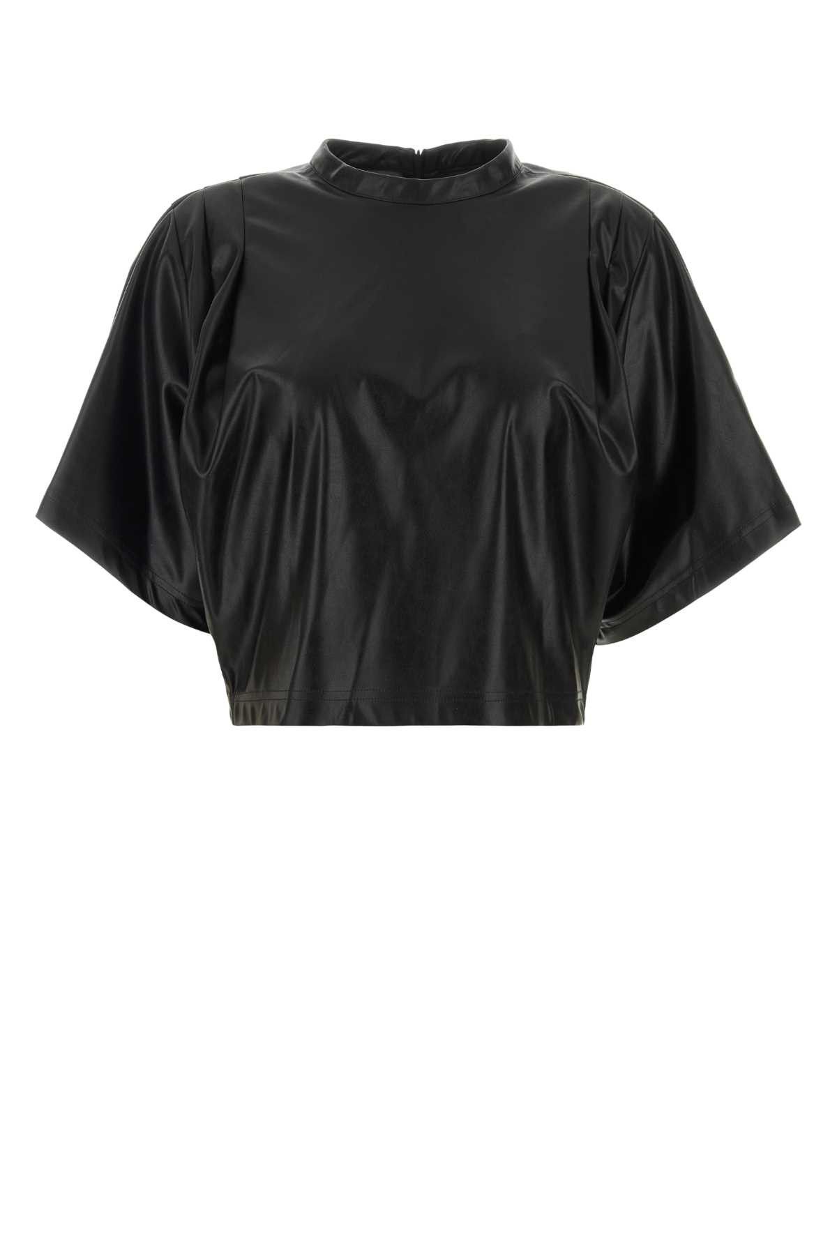 Isabel Marant Etoile Black Synthetic Leather Brooky T-Shirt | Grailed