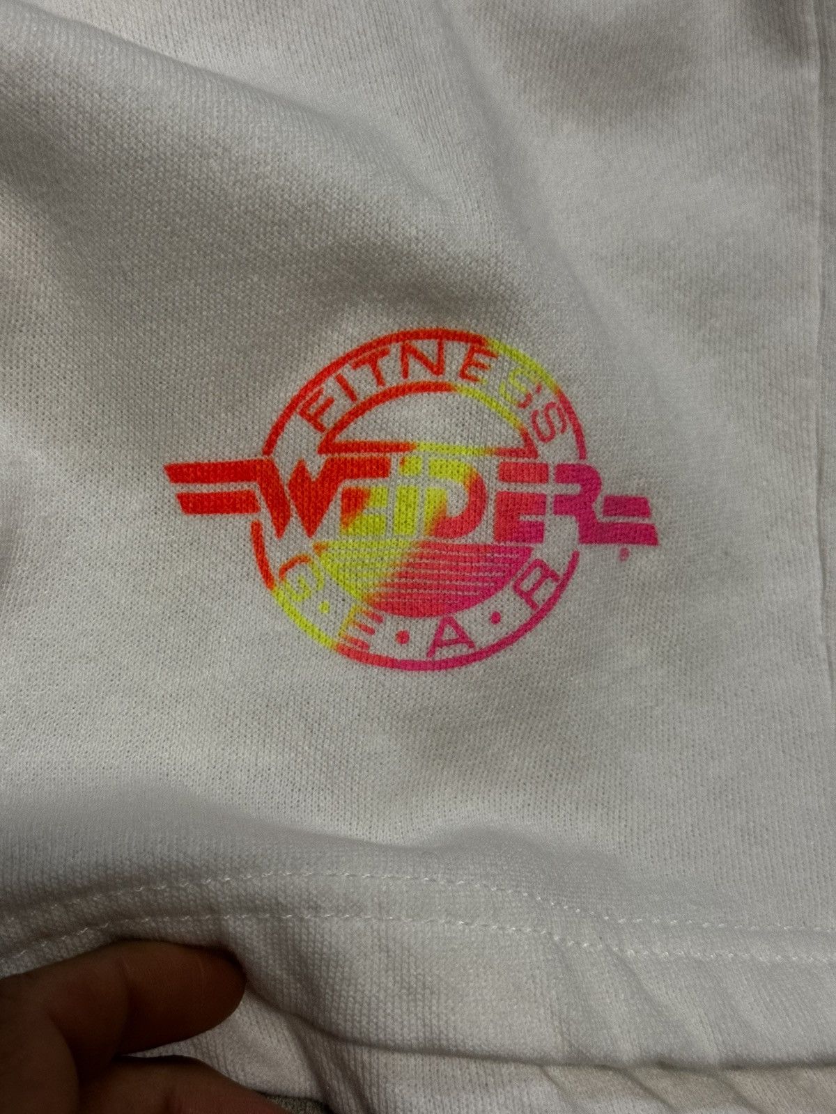 Vintage 80's Weider Muscle Gear White Shorts Size 28" / US 6 / IT 42 - 2 Thumbnail