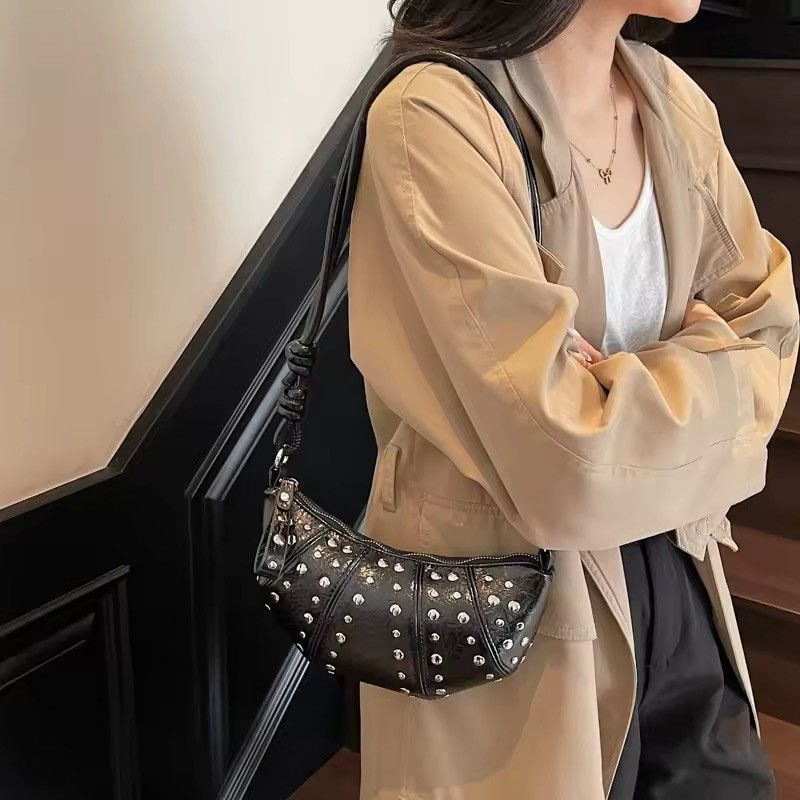 Other Punk Rivets Gothic PU Leather Crossbody Shoulder Bag Size ONE SIZE - 2 Thumbnail