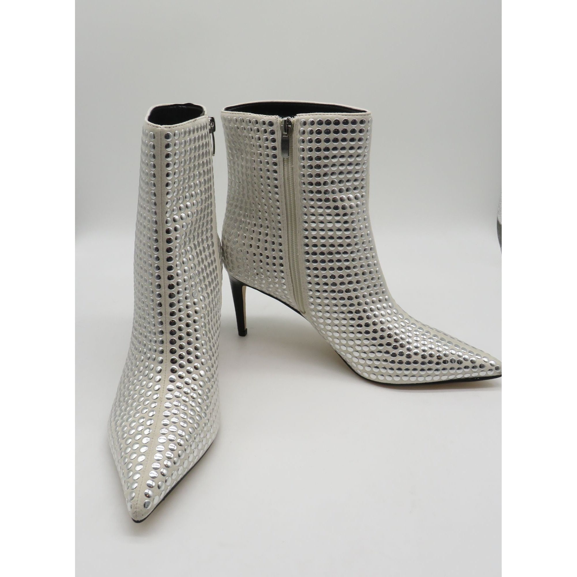 Nine West Nine West Ivory Rhinestone Studded Pointed Toe Ankle Boots 1 Size US 10 / IT 40 - 4 Thumbnail