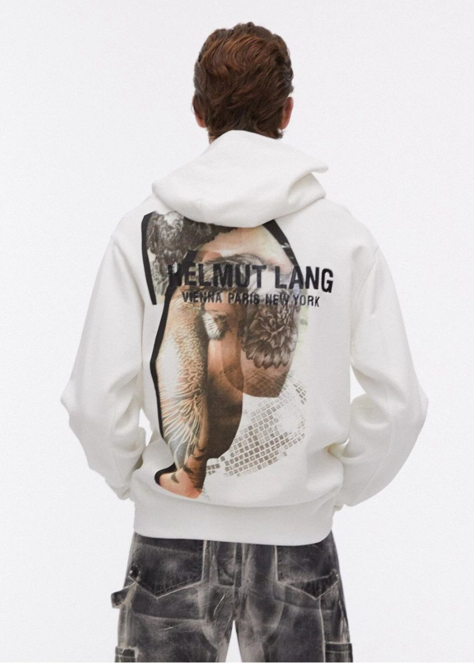 Helmut Lang Helmut Lang Eagle Hoodie Men's XL White Size US XL / EU 56 / 4 - 6 Thumbnail
