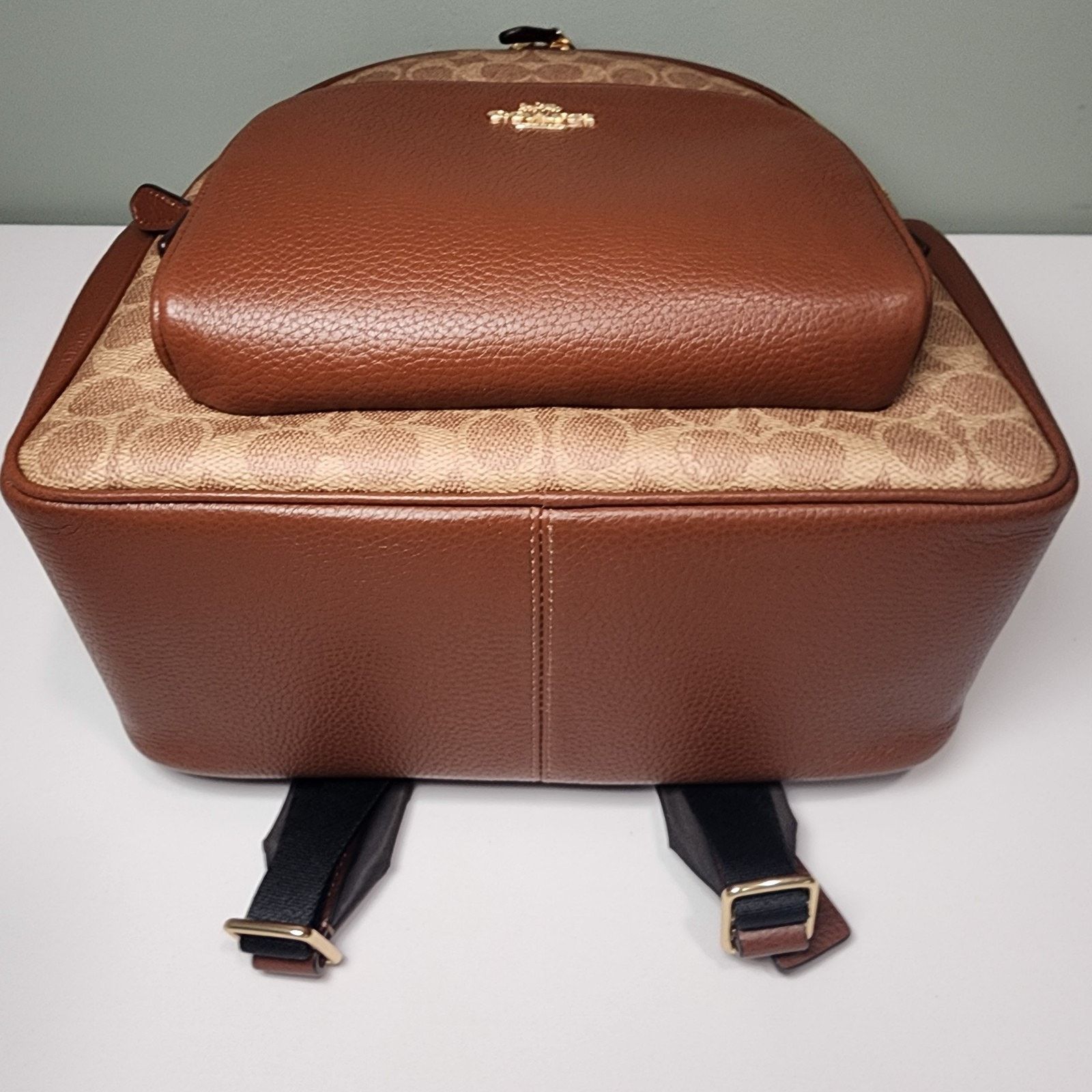 Coach NWT Coach CZ176 Court Backpack Gold Tan Brown Size ONE SIZE - 7 Thumbnail