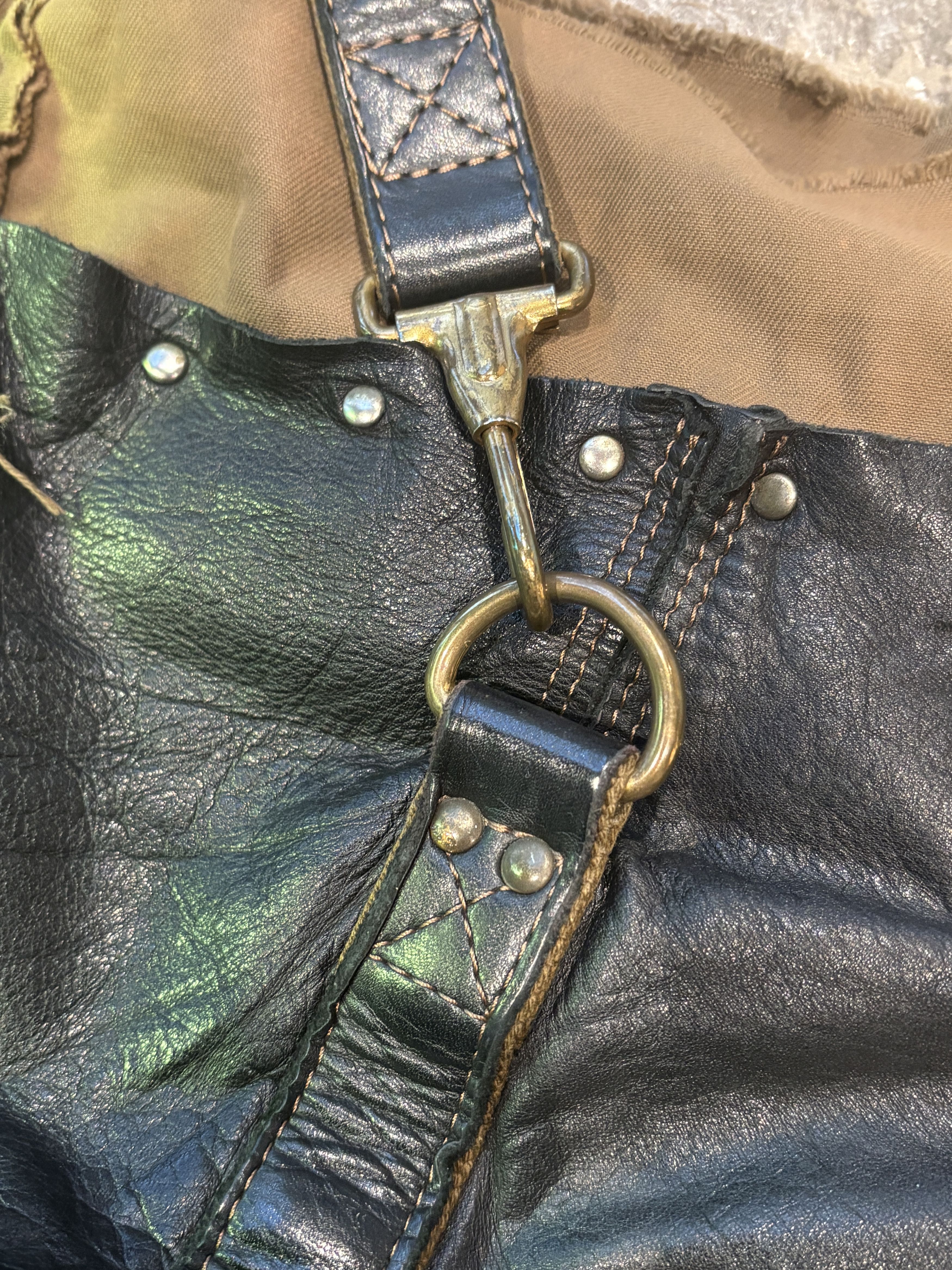 Other Vintage ZER Studded Leather Tote Bag - Japanese Archive Y2K Size ONE SIZE - 3 Thumbnail