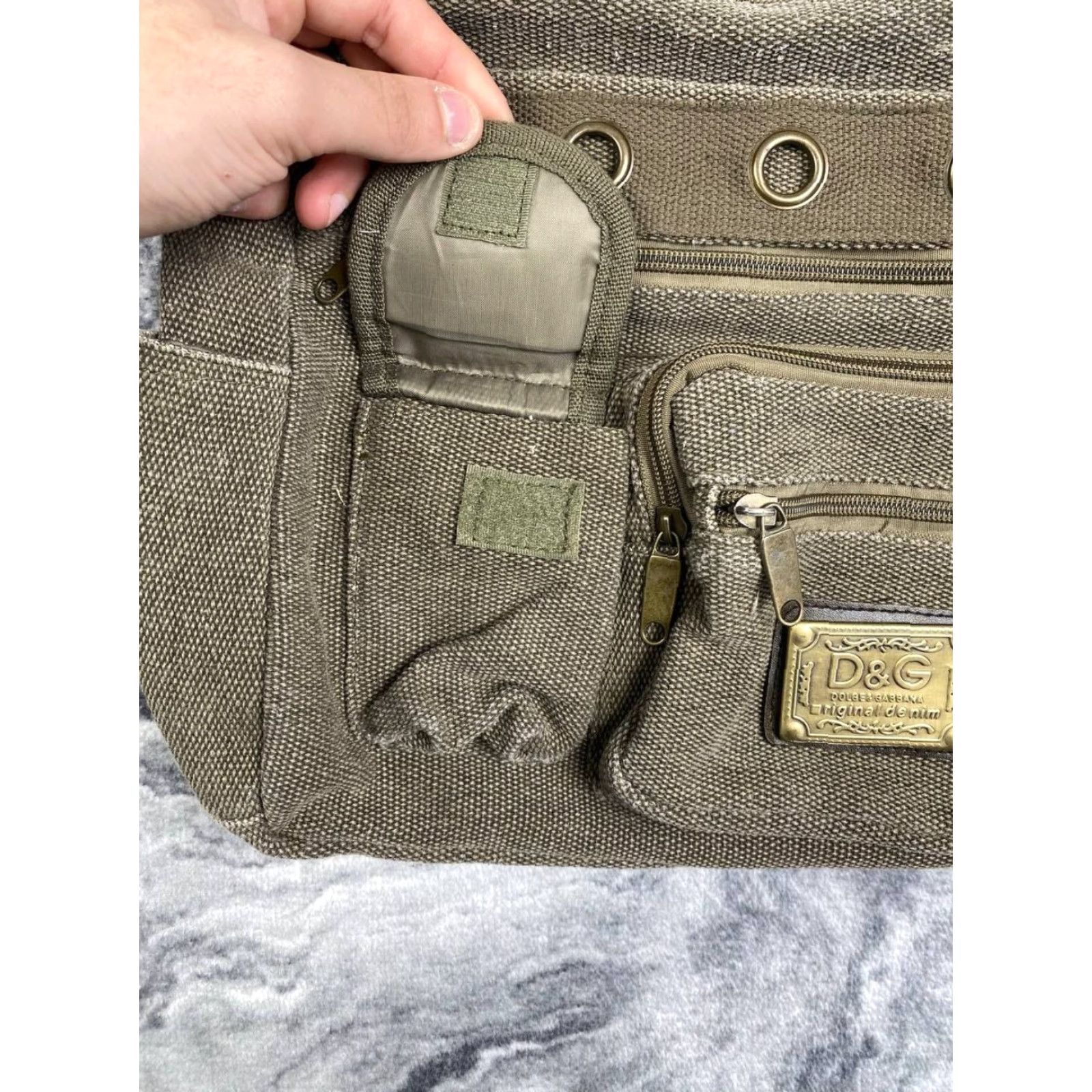 Dolce & Gabbana VINTAGE Dolce&Gabbana DG Logo Bag Shoulder Bag Brown Leather Canvas Medium Women Size ONE SIZE - 5 Thumbnail