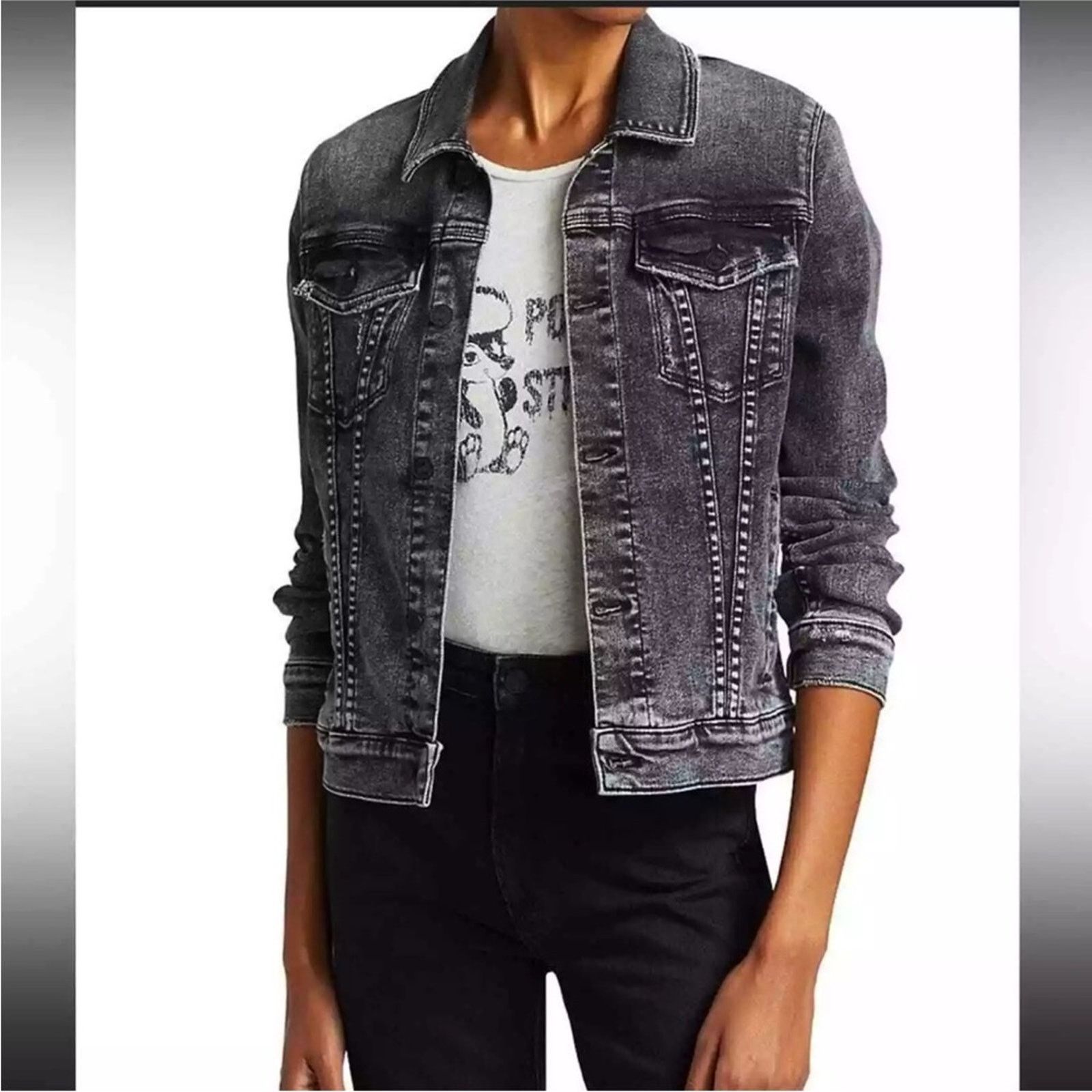 MOTHER MOTHER The Pocket Bruiser Denim Jacket in Train Stops Medium Size M / US 6-8 / IT 42-44 - 2 Thumbnail