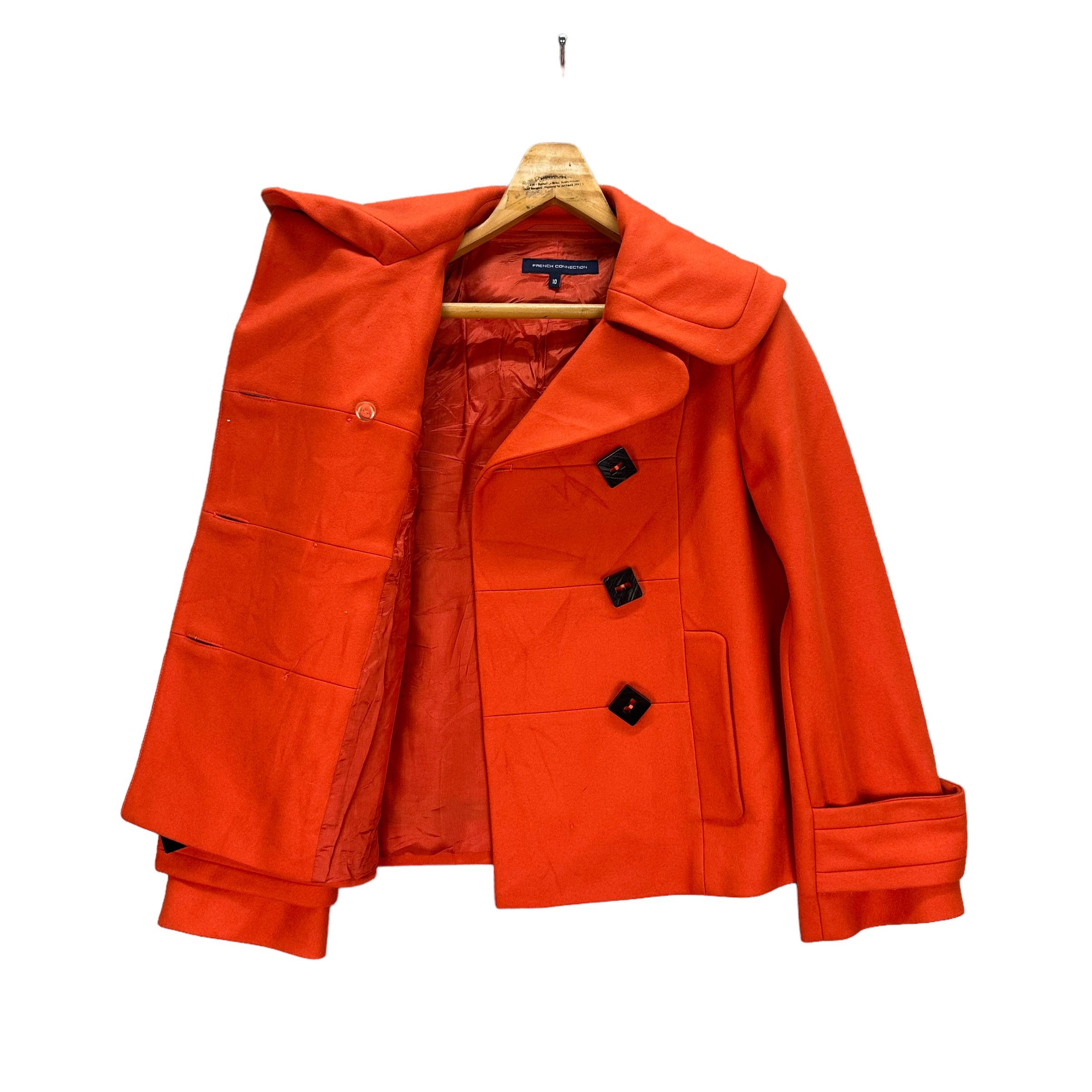 French Connection FRENCH CONNECTION ORANGE WOOL COAT #8039-198 Size S / US 4 / IT 40 - 6 Thumbnail
