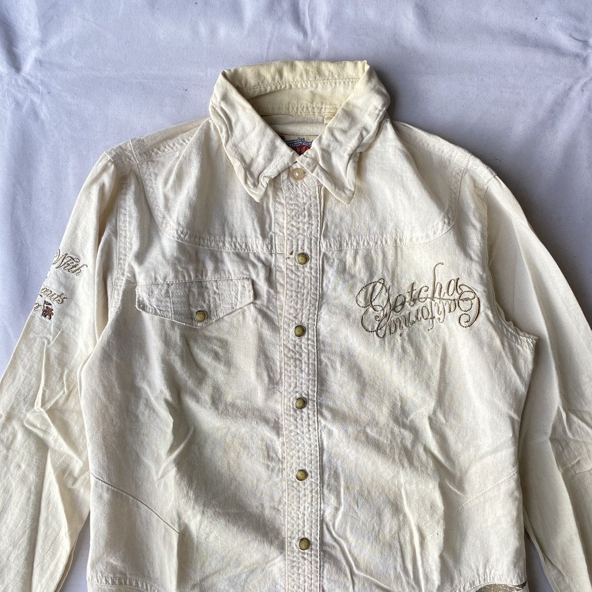 If Six Was Nine × Japanese Brand × Le Grande Bleu (L.G.B.) Japanese GOA Style Gotcha California Button Up Shirt Size US S / EU 44-46 / 1 - 3 Thumbnail