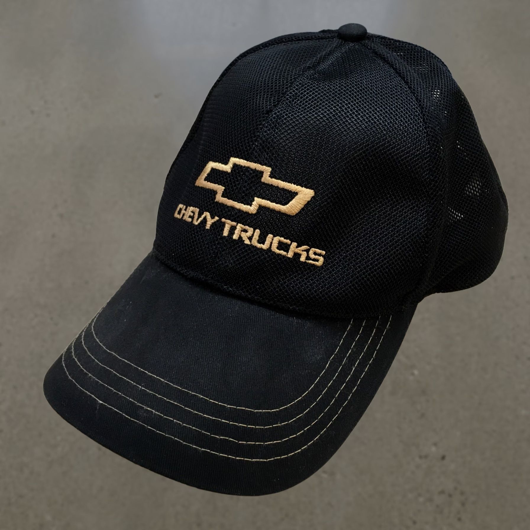 Logo 7 Chevy Trucks Trucker Hat Mens Black OS Adjustable Curved Brim Embroidered Logo Size ONE SIZE - 1 Thumbnail
