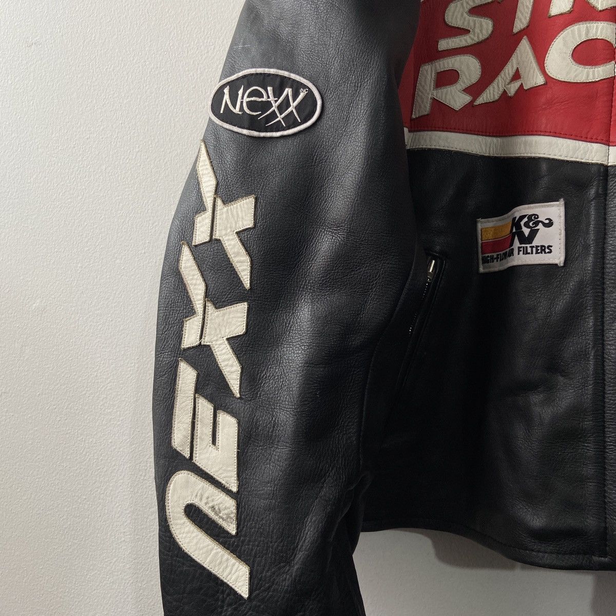 Vintage Nexx Unlimited Leather Motorcycle Racer Jacket Size US XXL / EU 58 / 5 - 8 Thumbnail