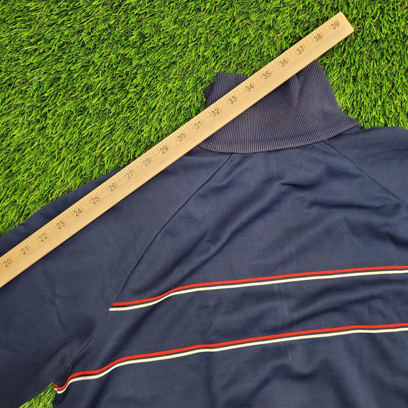 Adidas Vintage 90s ADIDAS Trefoil Track Jacket XL 24x25 Crop Blue Size US XL / EU 56 / 4 - 4 Thumbnail