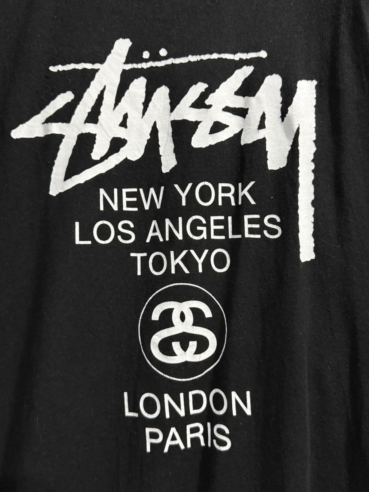 Stussy × Vintage Vintage Stussy Tour Over Size Faded Tee Size US XXL / EU 58 / 5 - 3 Thumbnail