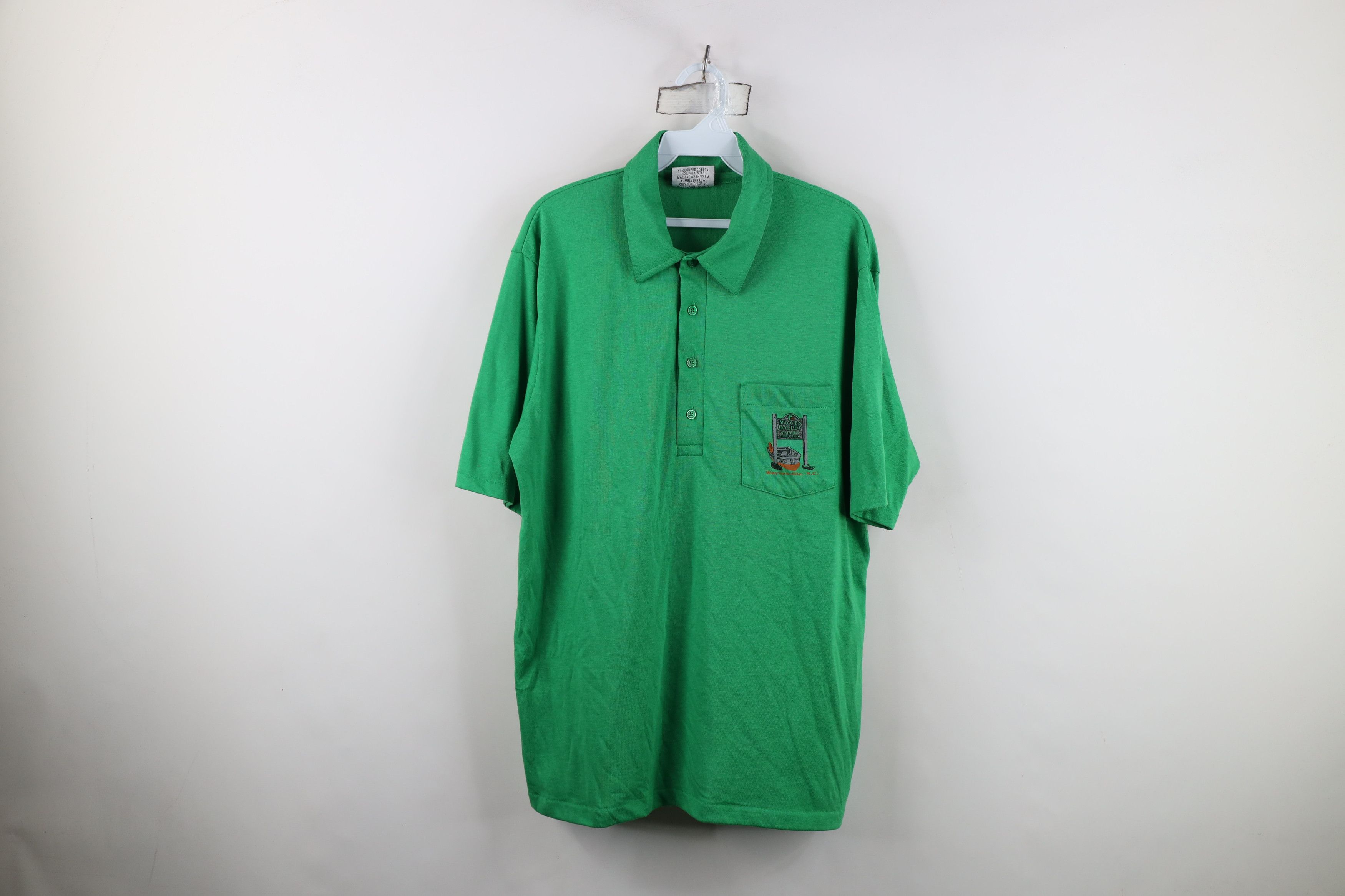Vintage Vintage 70s North Carolina Knit Collared Polo Shirt USA Size US XL / EU 56 / 4 - 1 Thumbnail
