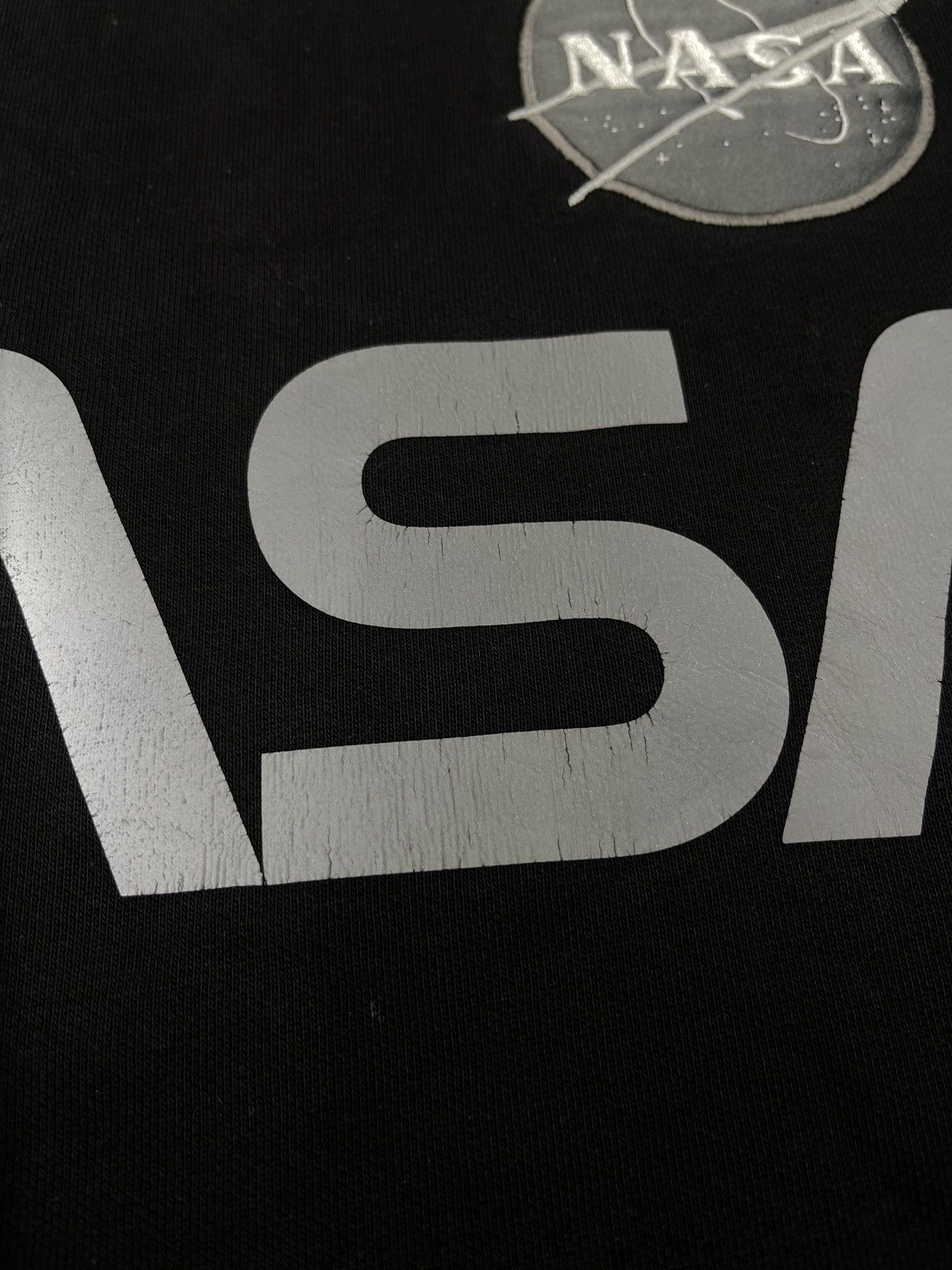 Alpha Industries Mens Alpha Industries x NASA Black Sweatshirt Size L Size US L / EU 52-54 / 3 - 8 Thumbnail