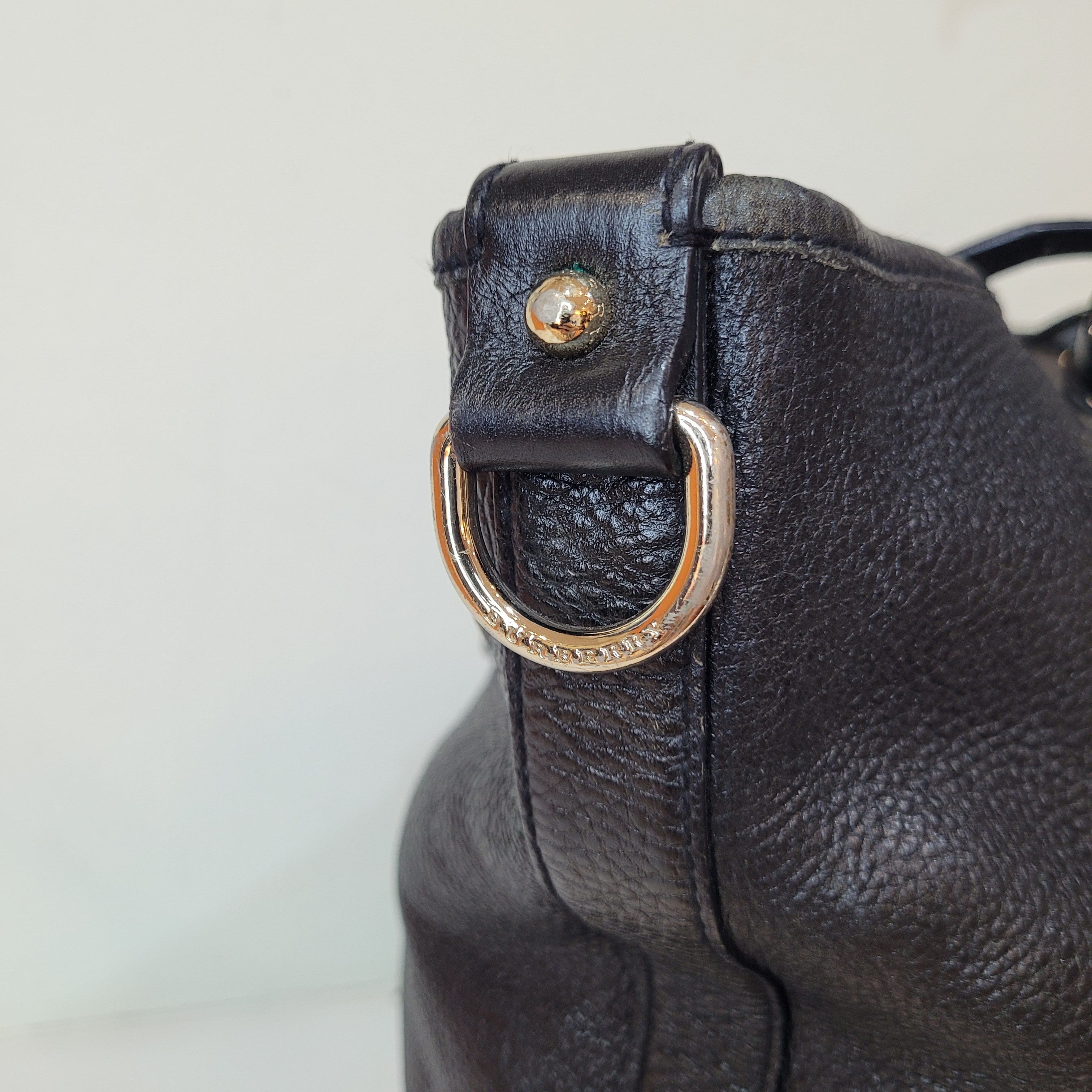 Burberry Burberry Classic Black Pebbled Leather Tote Shoulder Bag Size ONE SIZE - 8 Thumbnail