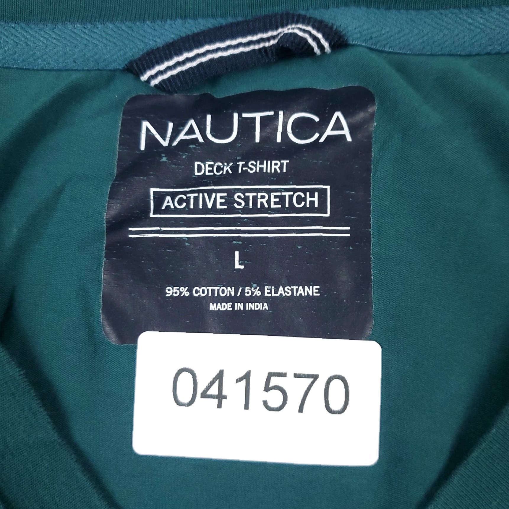 Nautica Nautica T-Shirt Mens Large Teal Casual Short Sleeve Crew Neck Blue Sports Classic Size US L / EU 52-54 / 3 - 8 Thumbnail