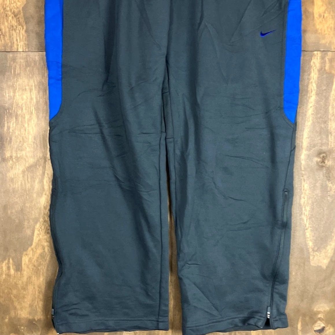 Nike Nike Mens Pants Black Blue Stripe Pull On Dri Fit Ankle Zip Performance Medium Size US 30 / EU 46 - 3 Thumbnail