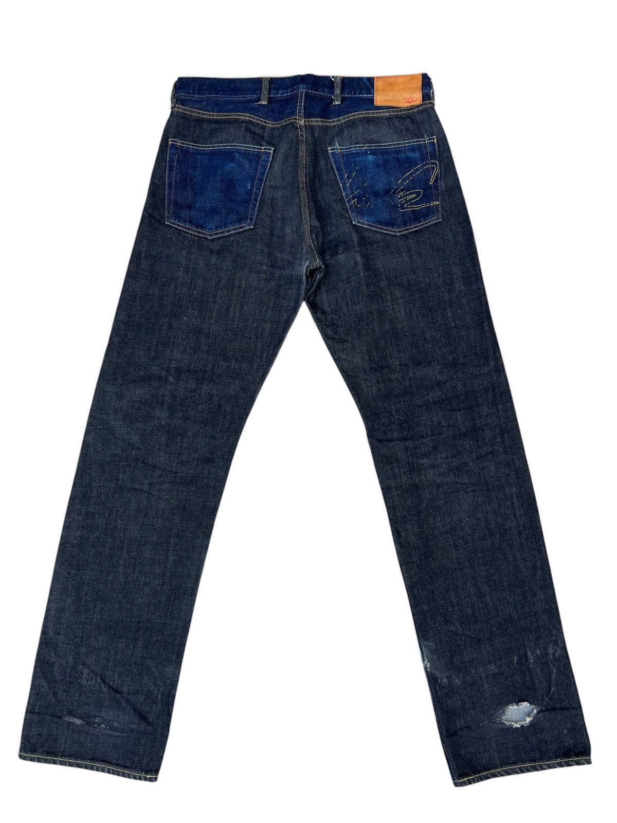 Futura Vintage FUTURA Japan 2 Tones Denim Distressed Jeans Size US 34 / EU 50 - 13 Thumbnail