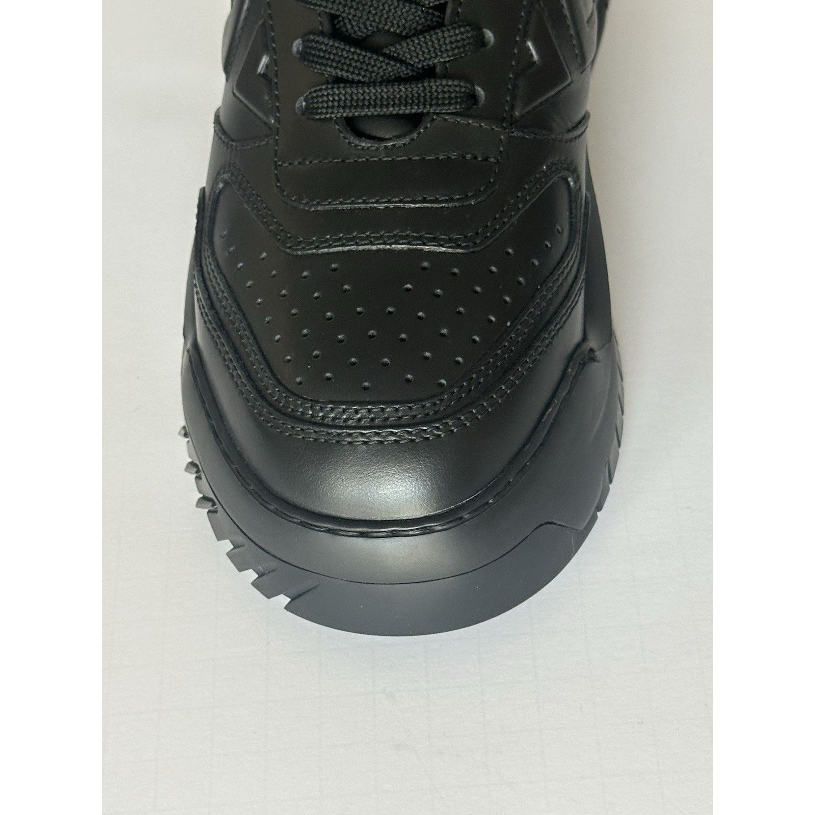 Versace Versace Greca Leather High Top Black Sneakers 12 US 1011349 Size US 12 / EU 45 - 7 Thumbnail