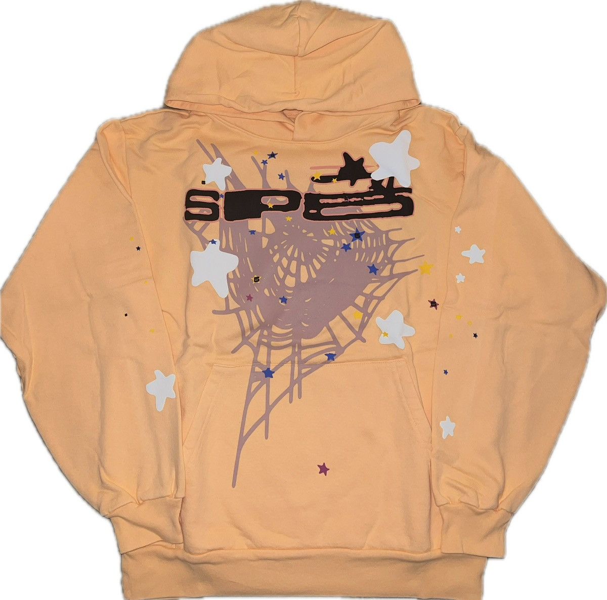 image of Spider Worldwide Sp5Der Sp5 Hoodie in Peach, Men's (Size Medium)