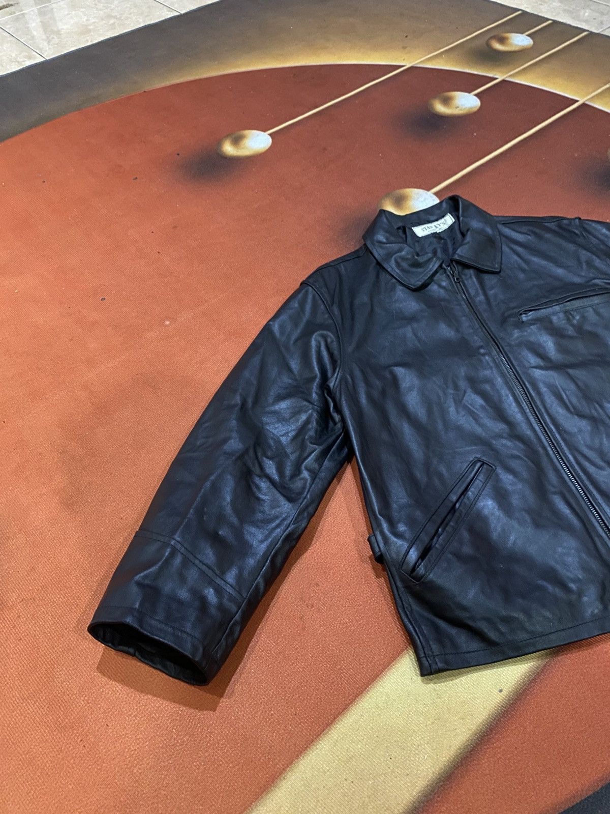 Stanley & Sons Vintage STANLEY’S Black Leather Jacket with Zip Closure Size US M / EU 48-50 / 2 - 16 Thumbnail